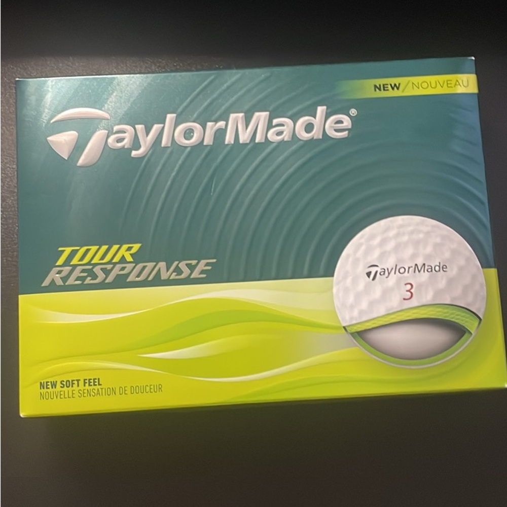 TaylorMade Tour Response Golf Balls in Green and White Box